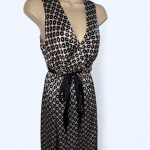 Mimi Maternity Black and White Patterned Maxi Dress